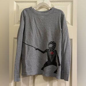 Hanna Andersson Marvel Miles Morales Thermal Tee, Size: 12 / 150cm, Color: Gray